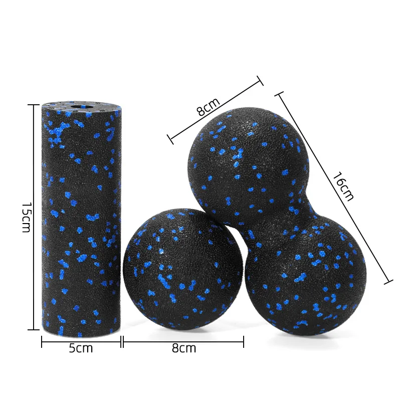 3 in 1 Foam Roller Set with Peanut Massage Ball,Yoga Roller, Massage