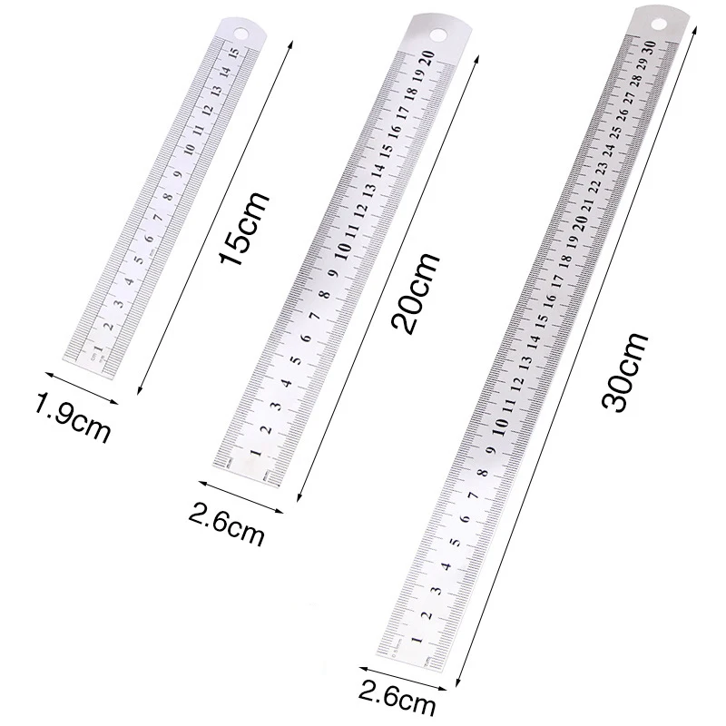 Stainless Steel Metal Straight Ruler Precision Double Sided Precision