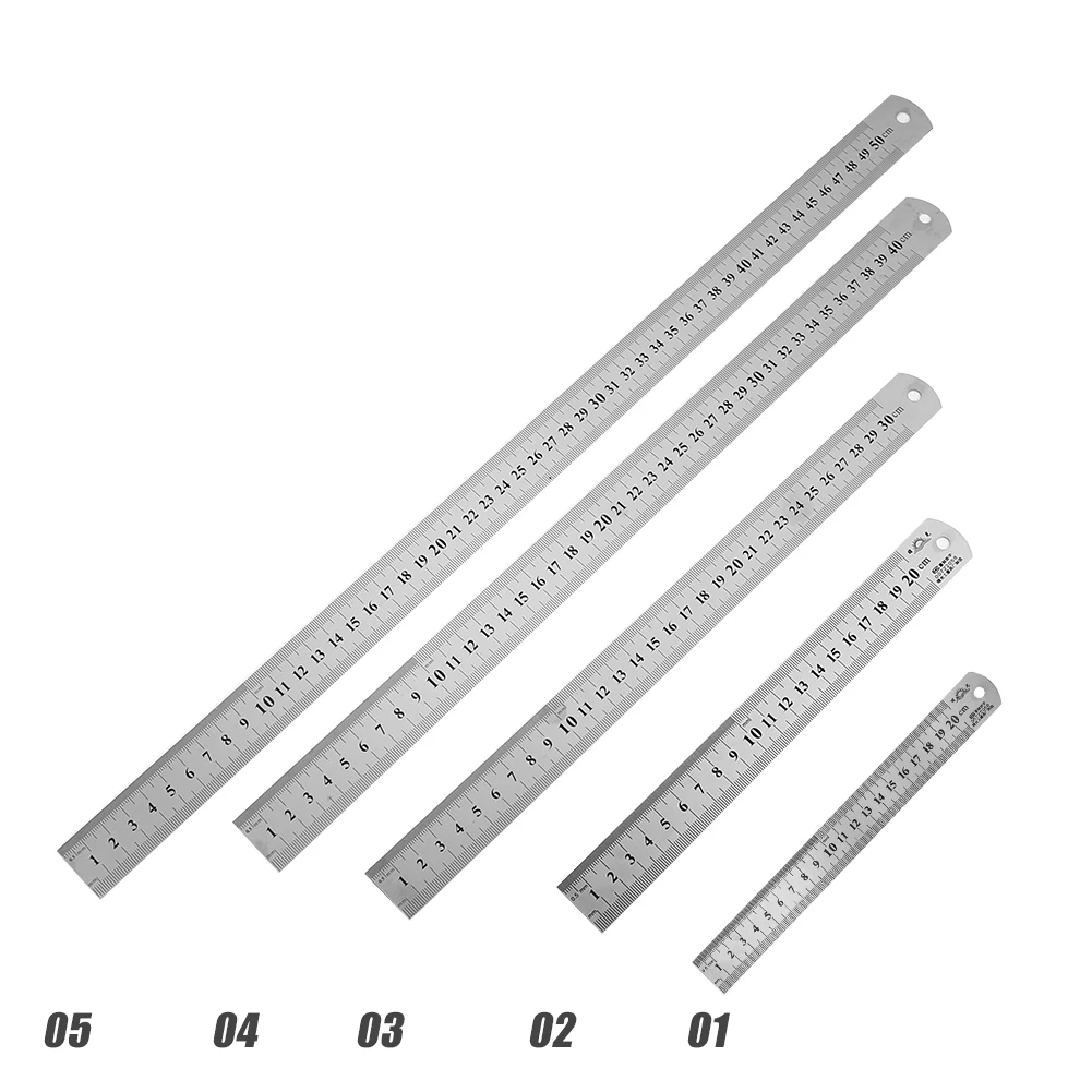 Stainless Steel Metal Straight Ruler Precision Double Sided Precision - Image 5